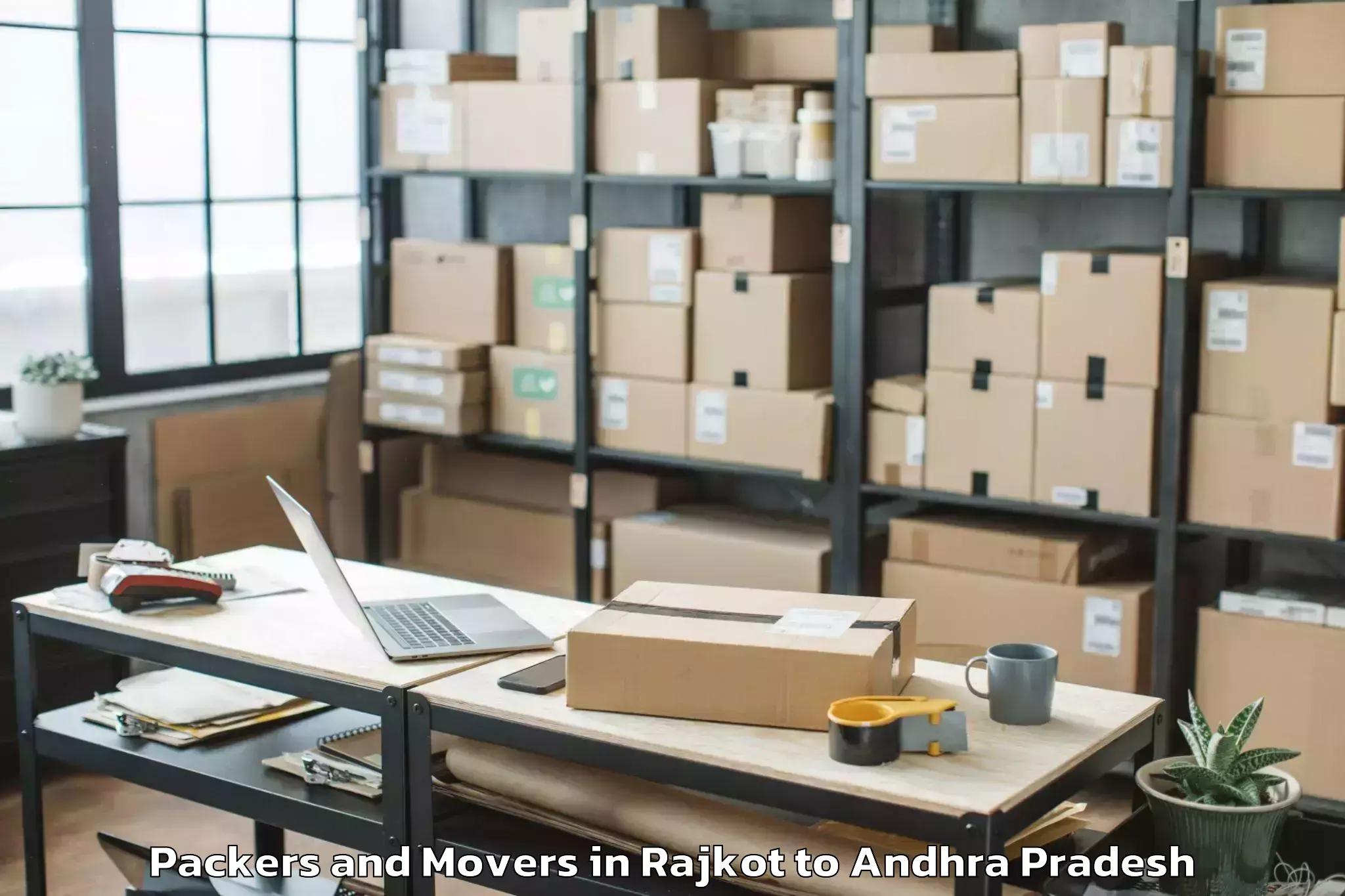 Quality Rajkot to Kirlampudi Packers And Movers